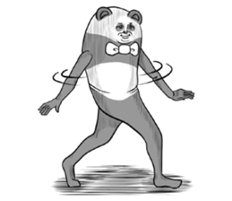 Bow Tie and Panda Part1.1 sticker #13284173