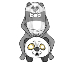 Bow Tie and Panda Part1.1 sticker #13284182