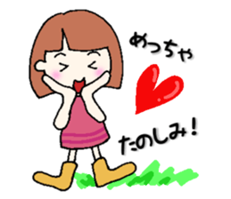 winter version,girl. sticker #13284576