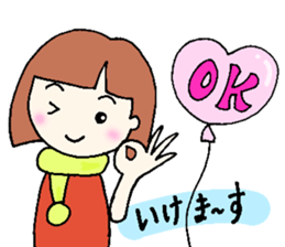 winter version,girl. sticker #13284580