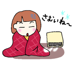 winter version,girl. sticker #13284582