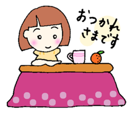 winter version,girl. sticker #13284584