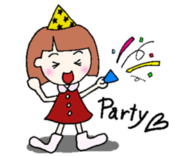 winter version,girl. sticker #13284589