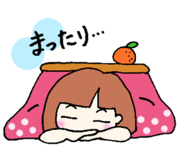 winter version,girl. sticker #13284591