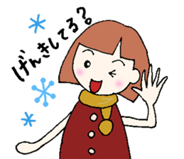 winter version,girl. sticker #13284592