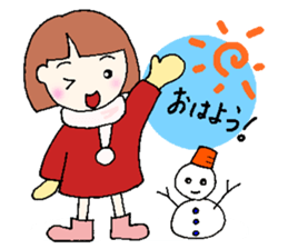 winter version,girl. sticker #13284596