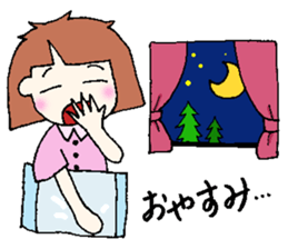 winter version,girl. sticker #13284597