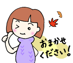 winter version,girl. sticker #13284598