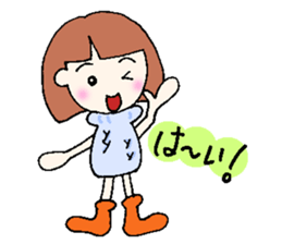 winter version,girl. sticker #13284601