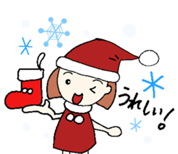 winter version,girl. sticker #13284606