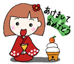 winter version,girl. sticker #13284612