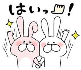 Happy to kiss! Lover rabbits -2- sticker #13285534
