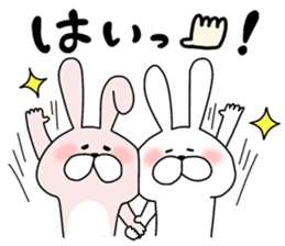 Happy to kiss! Lover rabbits -2- sticker #13285534