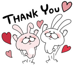 Happy to kiss! Lover rabbits -2- sticker #13285536