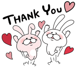 Happy to kiss! Lover rabbits -2- sticker #13285536