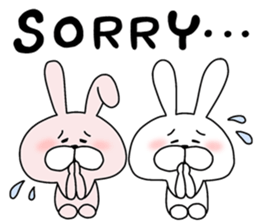 Happy to kiss! Lover rabbits -2- sticker #13285537