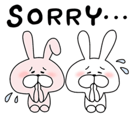 Happy to kiss! Lover rabbits -2- sticker #13285537