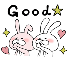 Happy to kiss! Lover rabbits -2- sticker #13285538