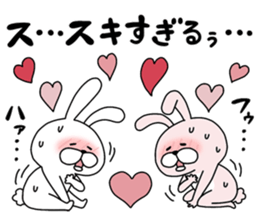 Happy to kiss! Lover rabbits -2- sticker #13285545