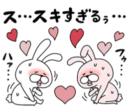 Happy to kiss! Lover rabbits -2- sticker #13285545