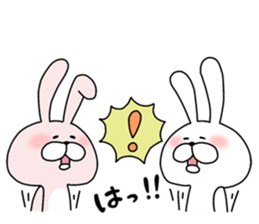 Happy to kiss! Lover rabbits -2- sticker #13285546