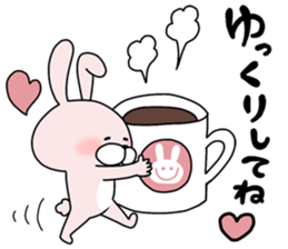 Happy to kiss! Lover rabbits -2- sticker #13285561