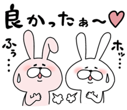 Happy to kiss! Lover rabbits -2- sticker #13285565