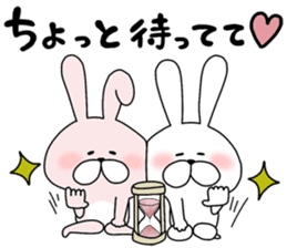 Happy to kiss! Lover rabbits -2- sticker #13285566
