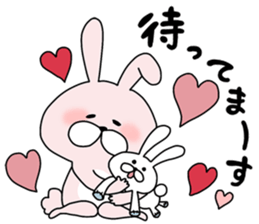 Happy to kiss! Lover rabbits -2- sticker #13285567