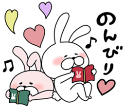 Happy to kiss! Lover rabbits -2- sticker #13285570
