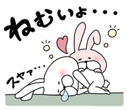 Happy to kiss! Lover rabbits -2- sticker #13285571