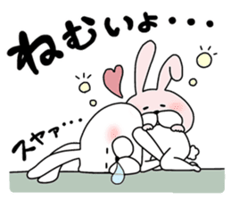 Happy to kiss! Lover rabbits -2- sticker #13285571