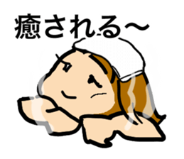 Simple bobbed hair girl sticker #13286036