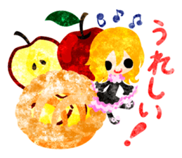 Pretty little people and apples sticker #13287799
