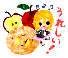 Pretty little people and apples sticker #13287799
