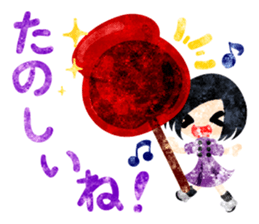 Pretty little people and apples sticker #13287803