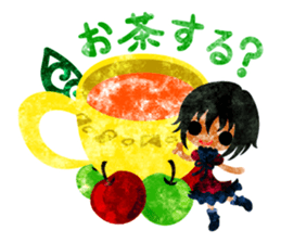 Pretty little people and apples sticker #13287813