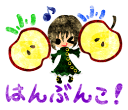 Pretty little people and apples sticker #13287815