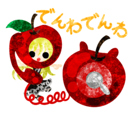 Pretty little people and apples sticker #13287817