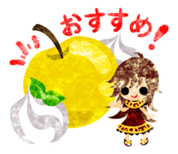 Pretty little people and apples sticker #13287819