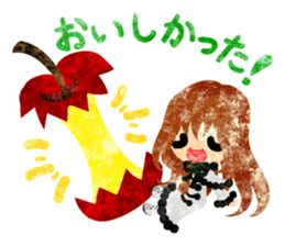 Pretty little people and apples sticker #13287821