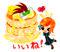 Pretty little people and apples sticker #13287825