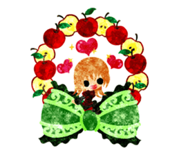 Pretty little people and apples sticker #13287827
