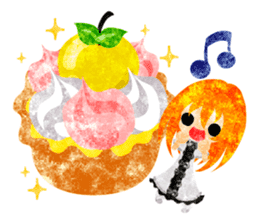 Pretty little people and apples sticker #13287828