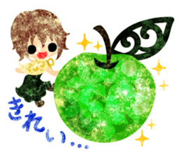 Pretty little people and apples sticker #13287831