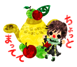 Pretty little people and apples sticker #13287832