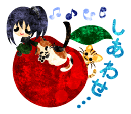 Pretty little people and apples sticker #13287836