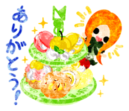 Pretty little people and apples sticker #13287837