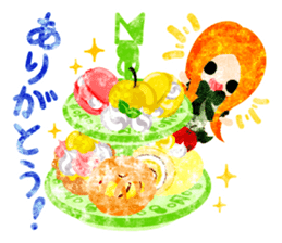 Pretty little people and apples sticker #13287837