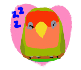 Beloved Rosy-faced lovebird sticker #13288063
